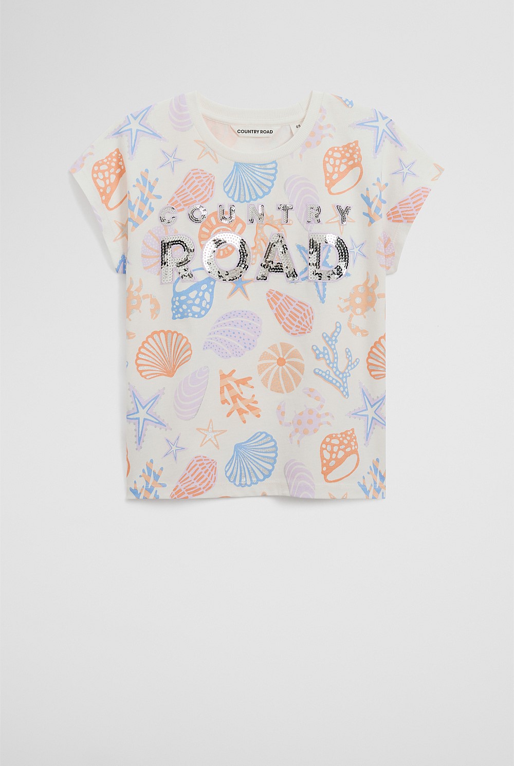 GOTS-Certified Organic Sequin Logo T-Shirt