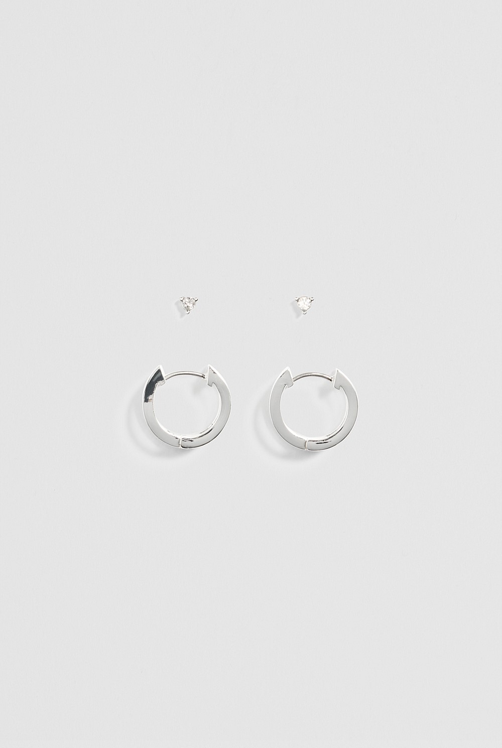 Double Hoop Stud Earring Pack of 2