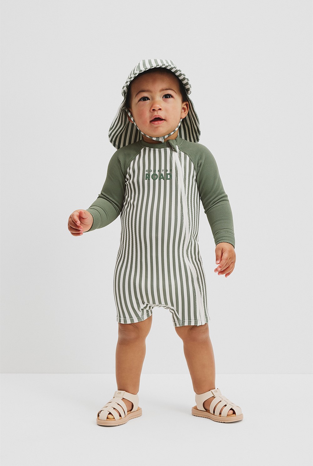 Stripe Logo Swimsuit