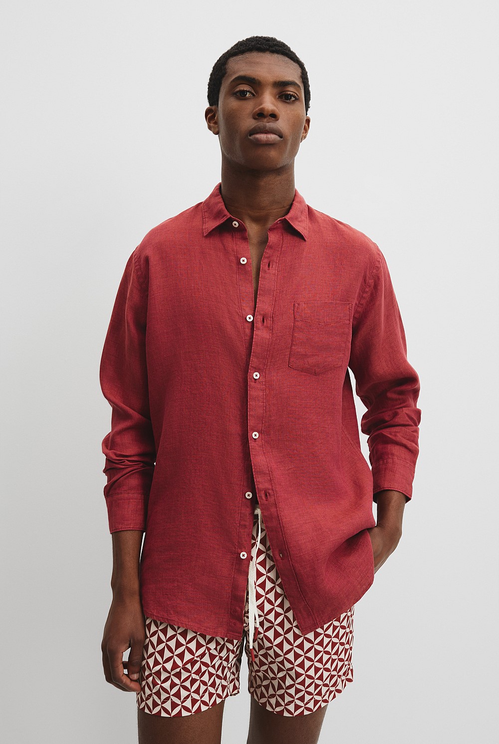 Regular Fit Organically Grown Delave Linen Shirt