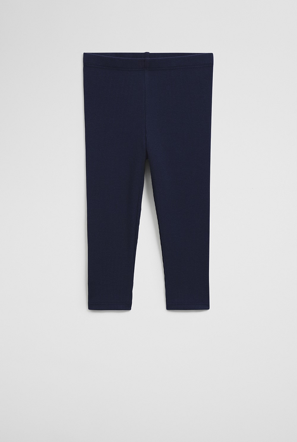 Organically Grown Cotton Blend Solid Rib Legging