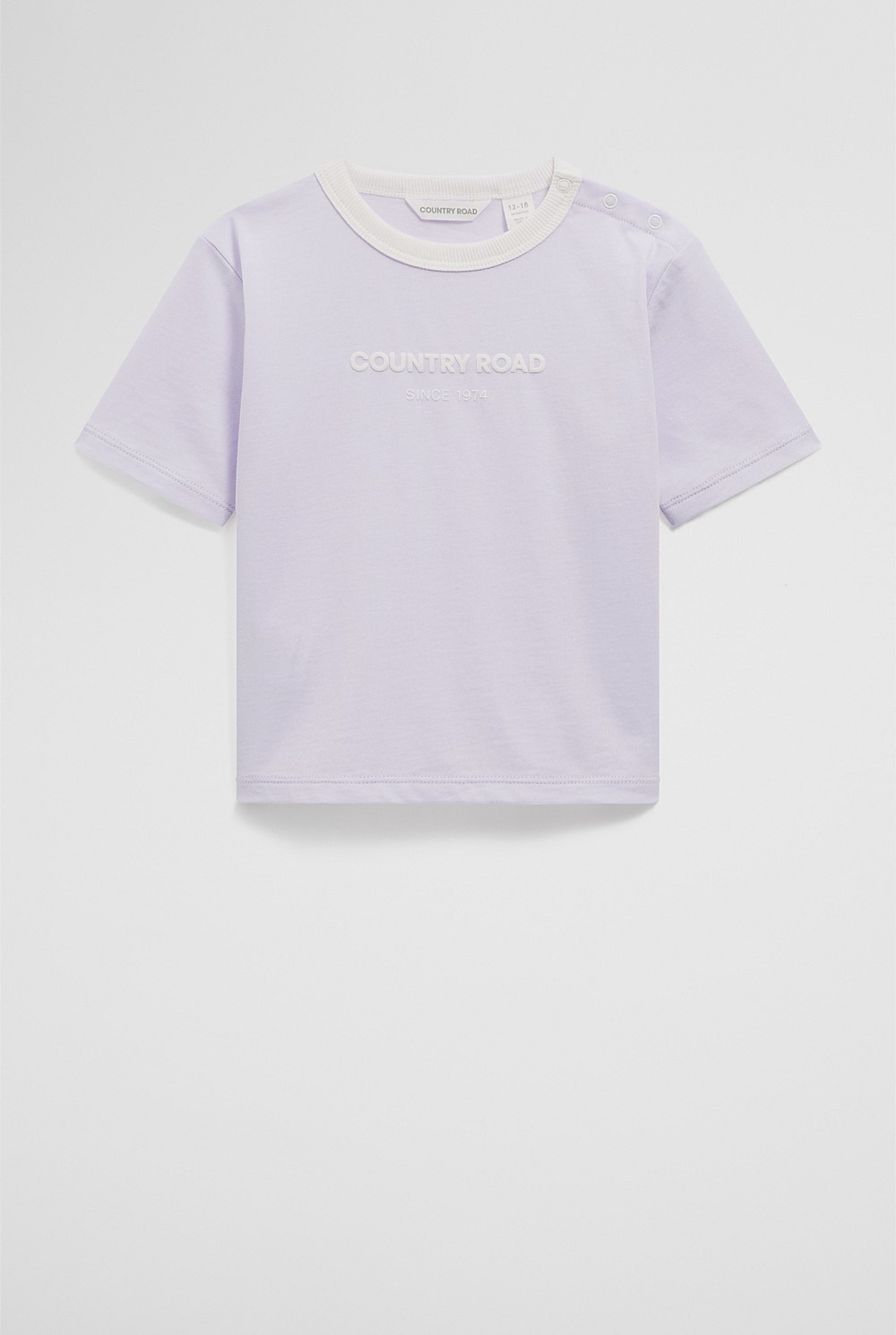 Australian Cotton Contrast Logo T-Shirt