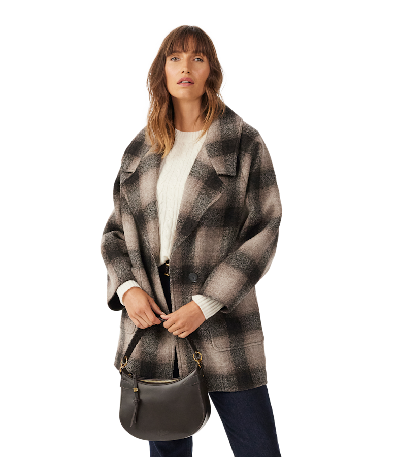 Ross wool check coat