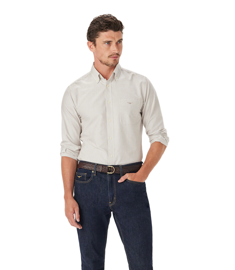 Regular oxford stripe shirt