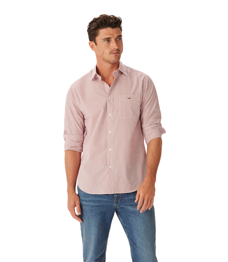 Regular poplin stripe shirt