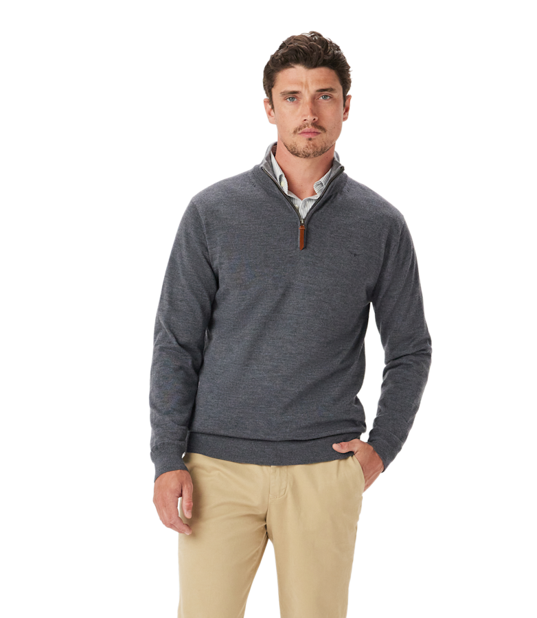 Ernest 1/4 zip merino knit
