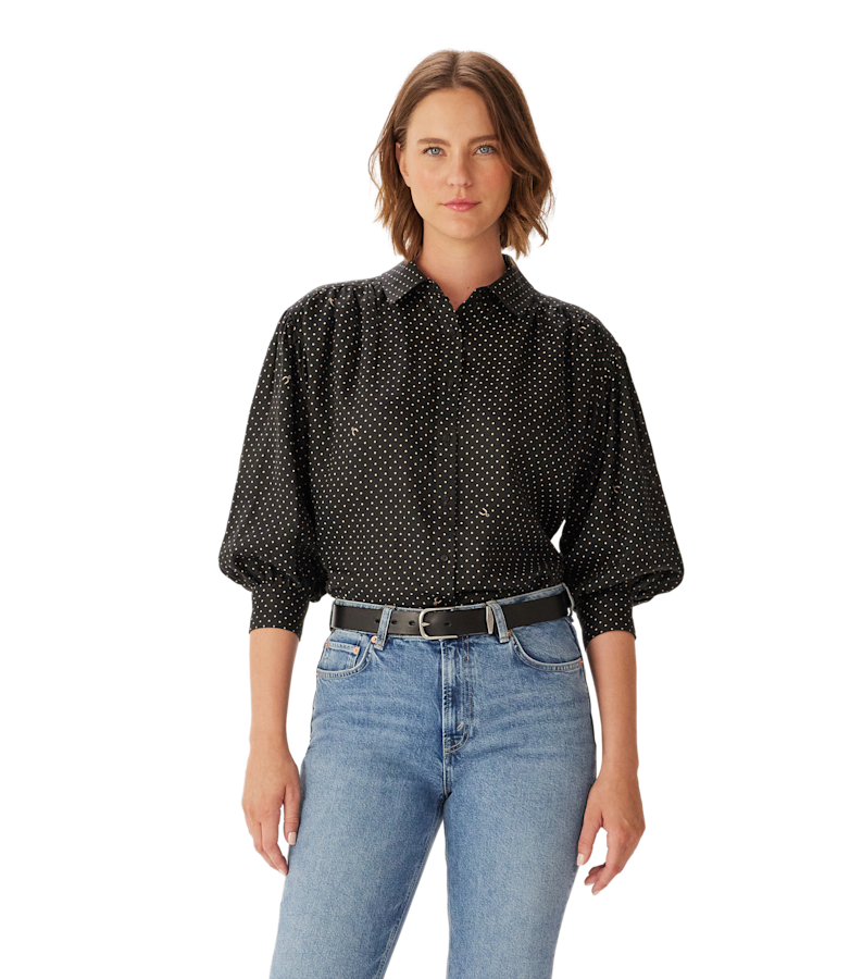 Paris printed linen shirt