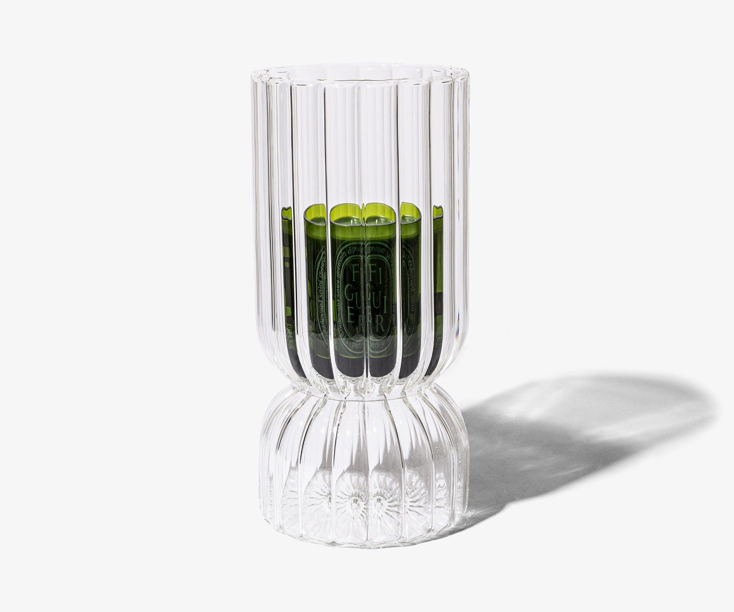 Ribbed Candle Holder - For Medium and large candles