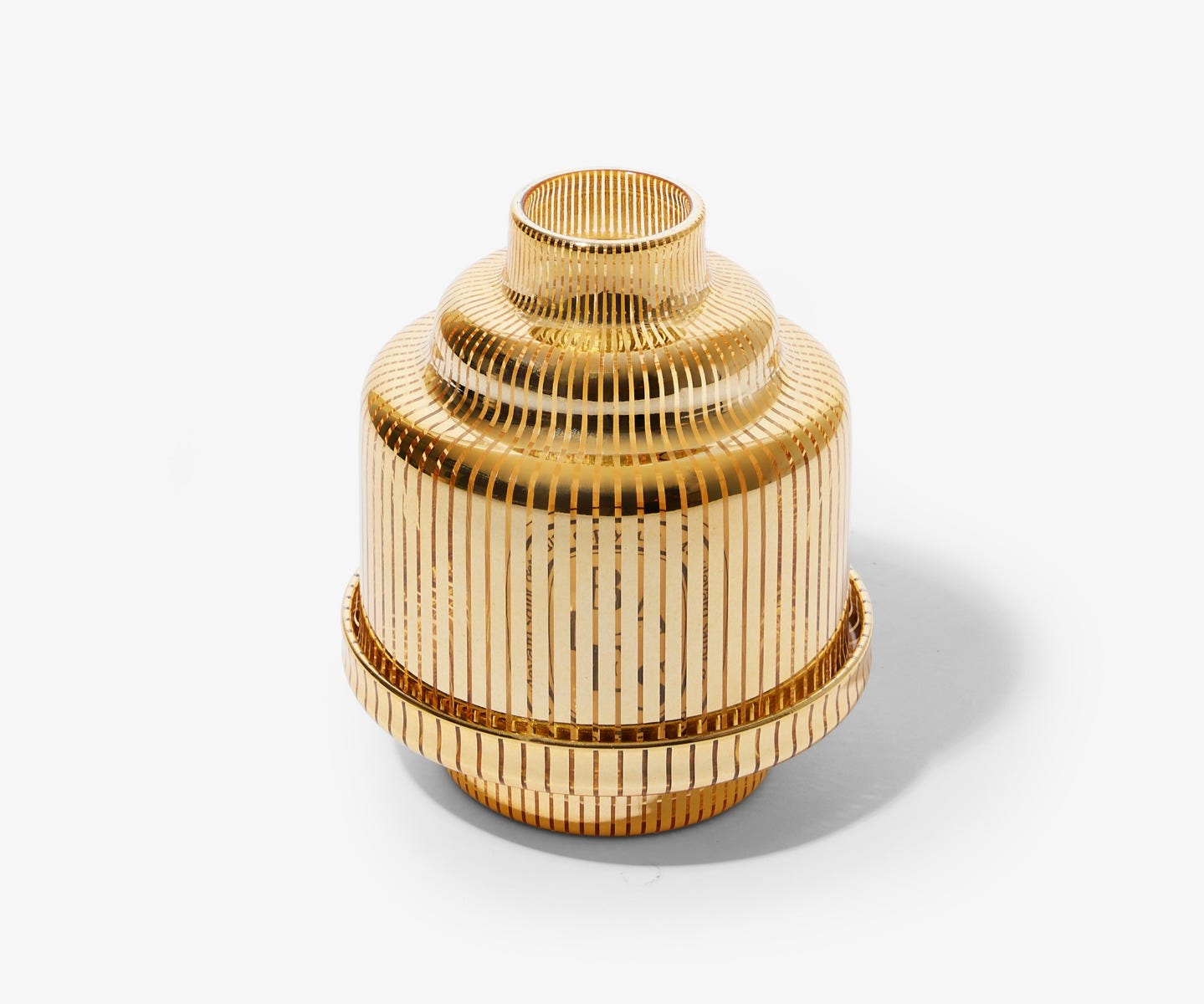 Golden Pyramid Candle Holder - For classic candles