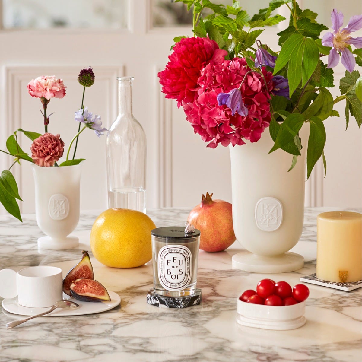 Antique Marble Octagonal Stand - For classic candles