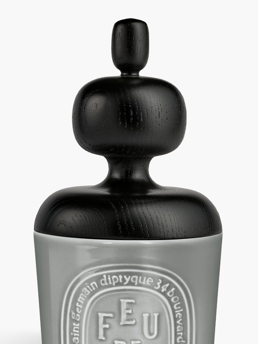 Black Astragal lid - For large candle