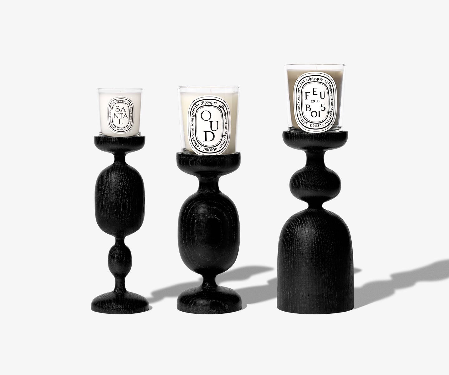 Black Baluster Candle Holder - For small candles