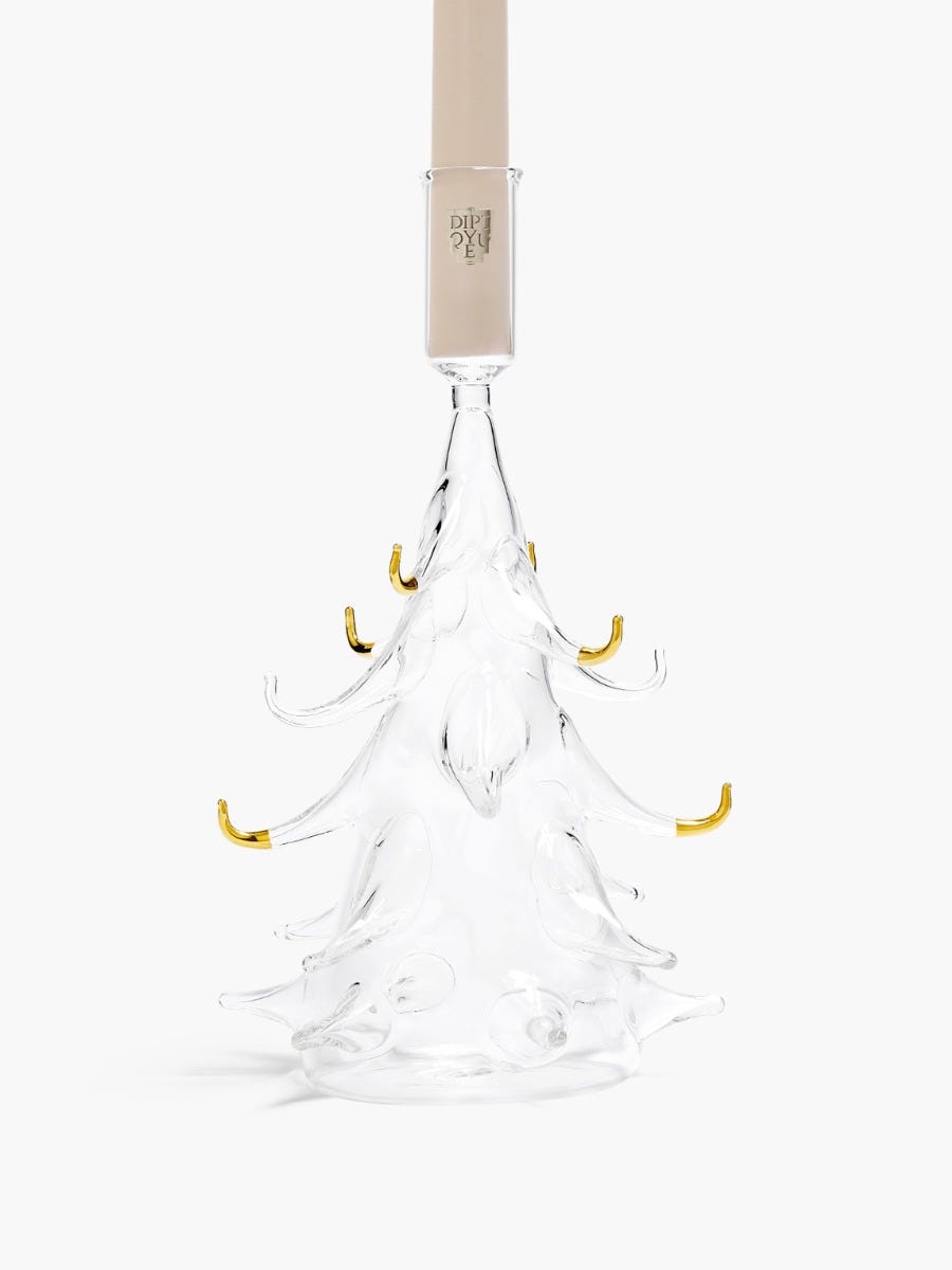 Medium Holiday Cheer candle holder - For scented dinner candle