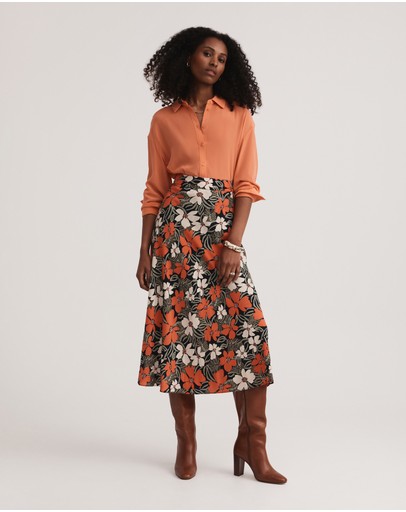 Witchery Tribal Floral Slip Skirt