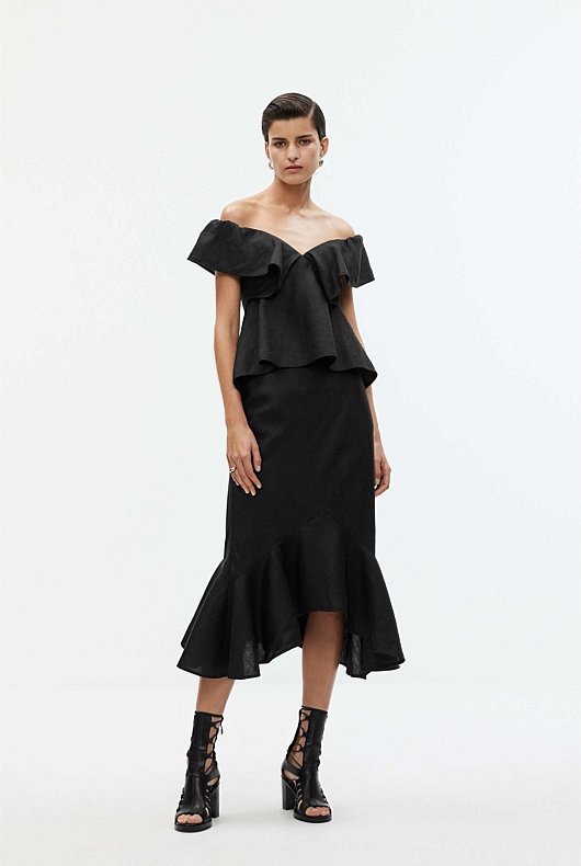 Bias Fonda Skirt - Black