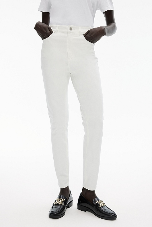 7/8 Skinny Jean - Parchment