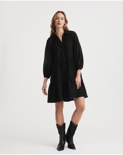Witchery Tiered Mini Shirt Dress