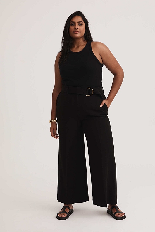 Racer Rib Tank - Black