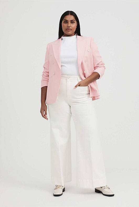 Cotton Rib Mock Neck Tank - Pure White