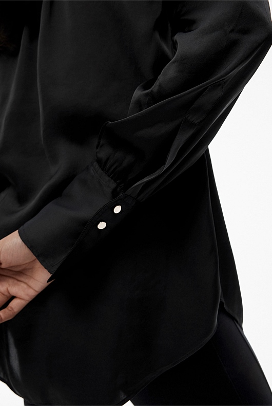 Modern Cuff Blouse - Black