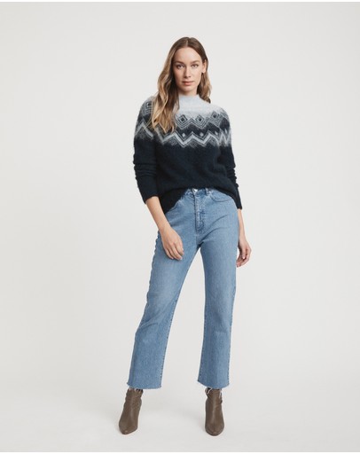 Witchery Intarsia Brush Knit