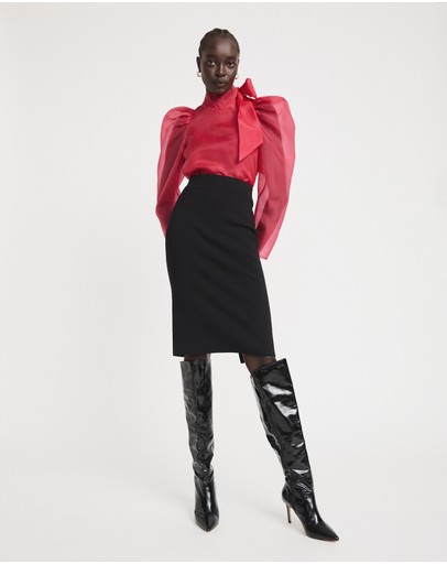 Witchery Silk Tie Neck Blouse