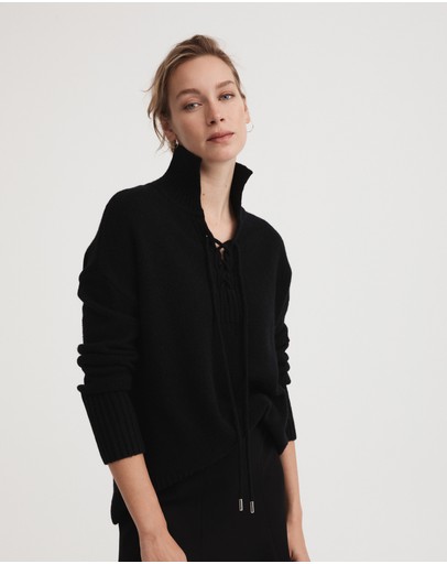 Witchery Tie Neck Knit