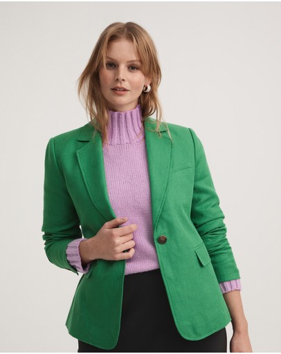 Witchery Linen Blend Twill Blazer