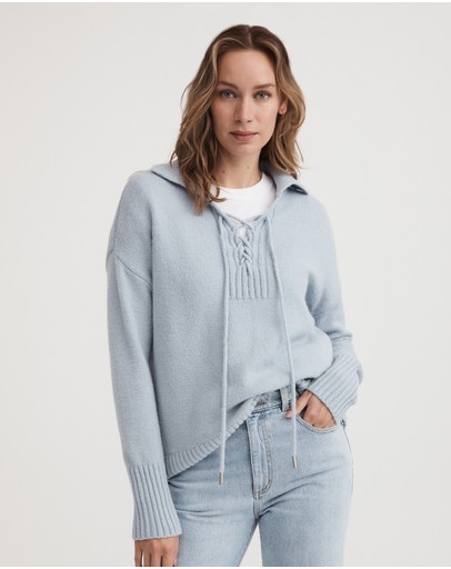 Witchery Tie Neck Knit