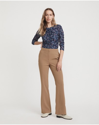 Witchery Mesh Twiggy Print Top