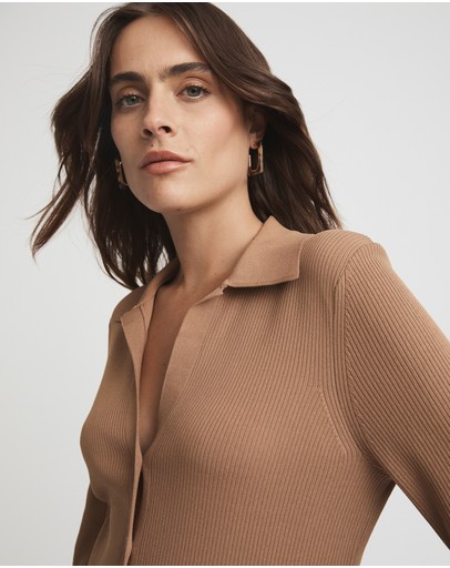 Witchery Long Line Button Knit