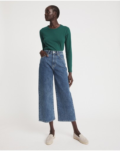 Witchery Linen Blend Long Sleeve Top