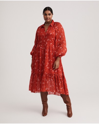 Witchery Linen Silk Trapeze Dress