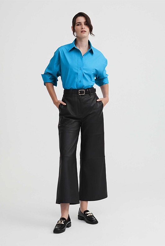 Modern Cotton Shirt - Bright Blue