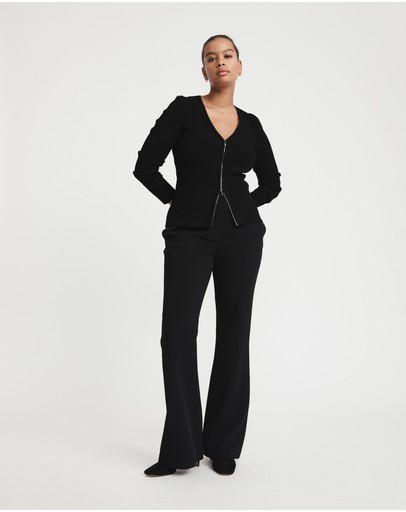 Witchery Zip Crepe Knit