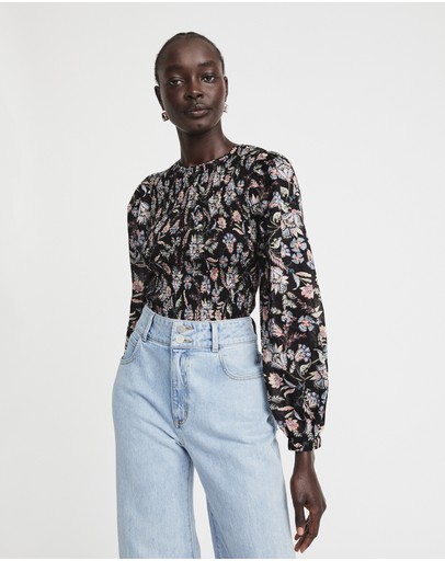 Witchery Baroque Shirred Blouse