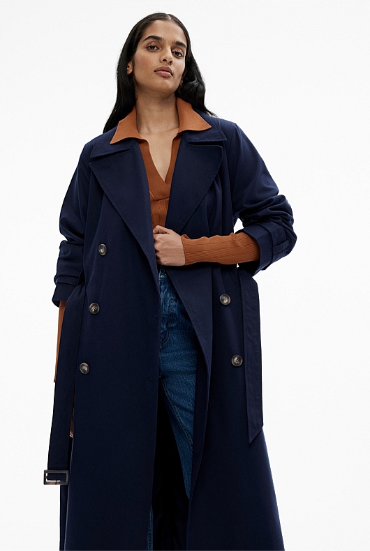 Classic Trench Coat - Blue Night