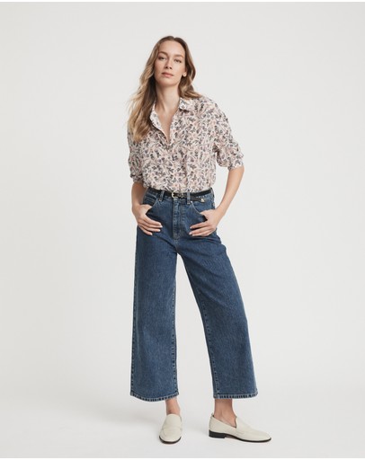 Witchery Baroque Print Silk Shirt