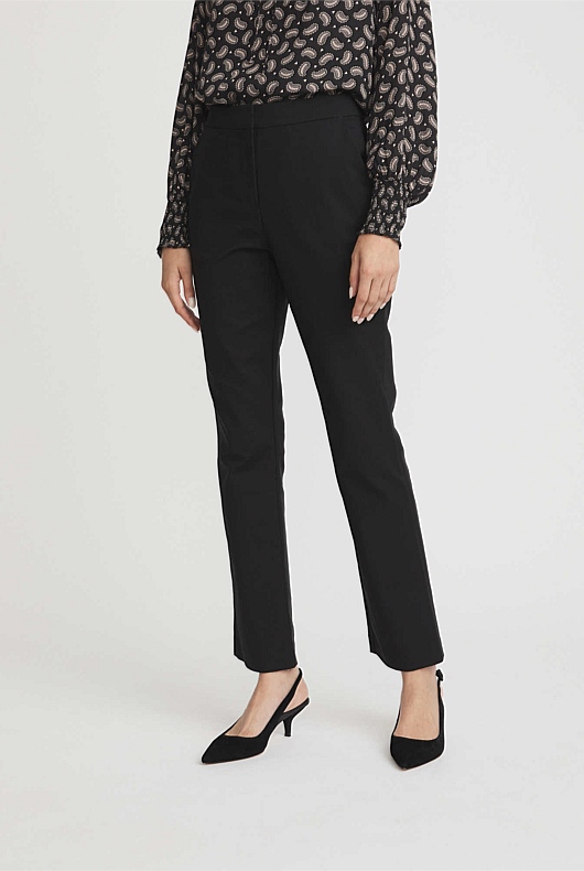 High Rise Slim Pant - Black