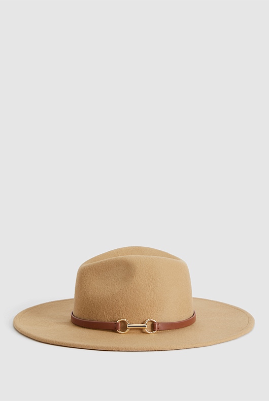 Snaffle Felt Fedora - Camel