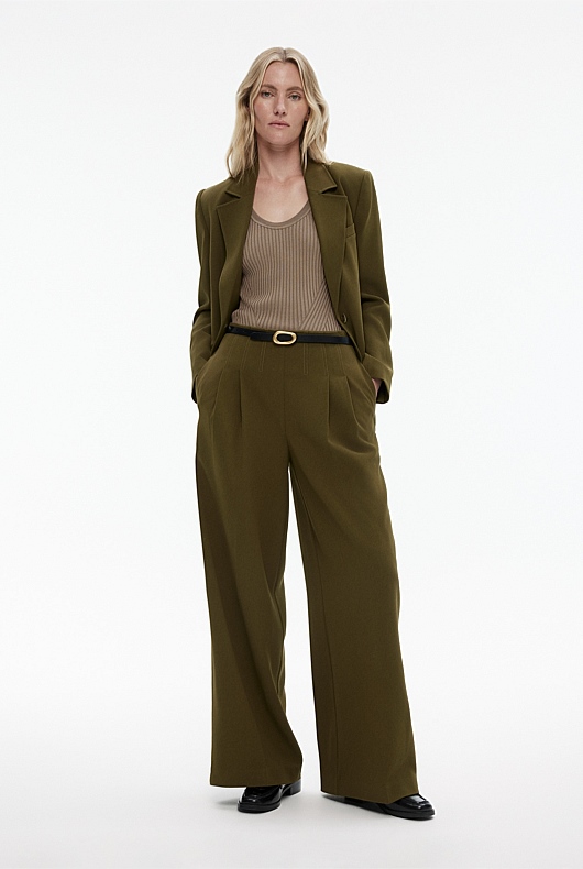 Scoop Neck Knit Tank - Washed Green