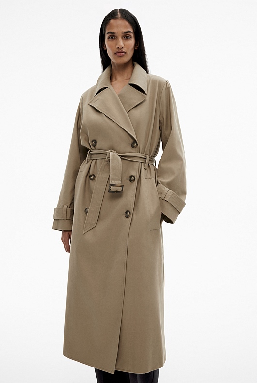 Classic Trench Coat - Washed Green