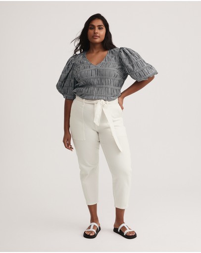 Witchery Seersucker Gingham Blouse