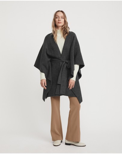 Witchery Belted Knit Poncho