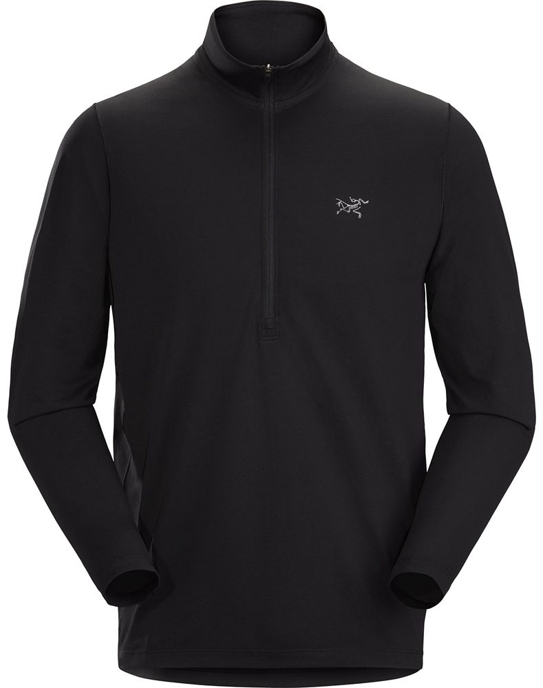 Arc'teryx Cormac Zip Neck LS T-Shirt Mens - Black