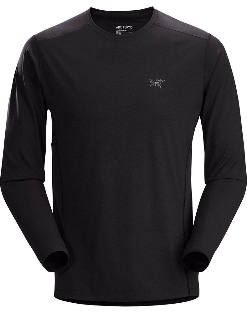 Arc'teryx Motus SL Crew Neck LS T-Shirt Mens - Black