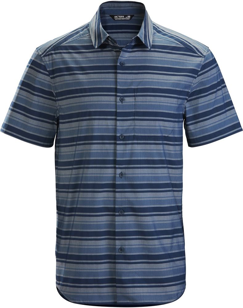 Arc'teryx Brohm Striped SS Shirt Mens - Blue