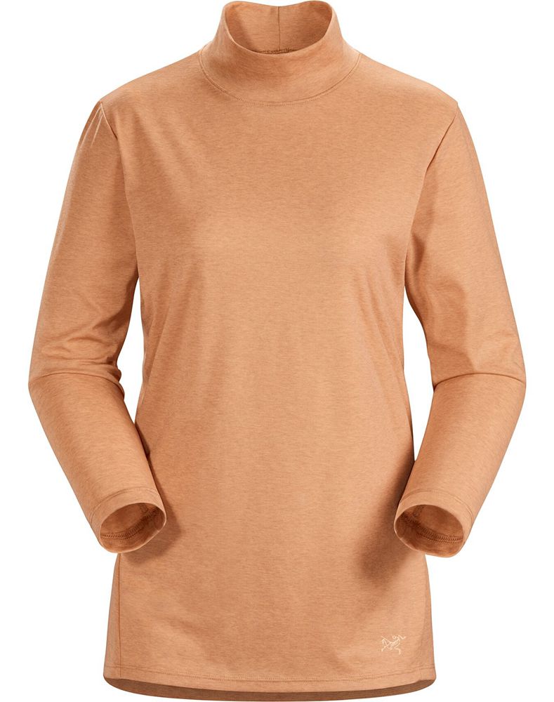 Arc'teryx Lumin Mock Neck Top Womens - Orange