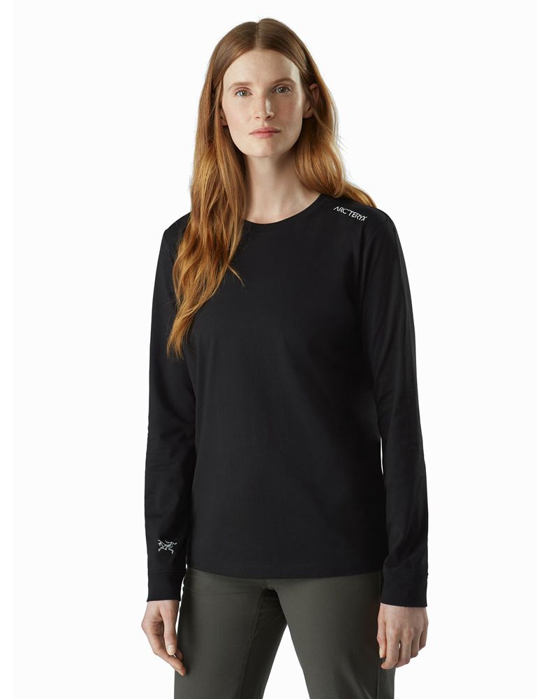 Arc'teryx Off Center LS T-Shirt Womens - Black