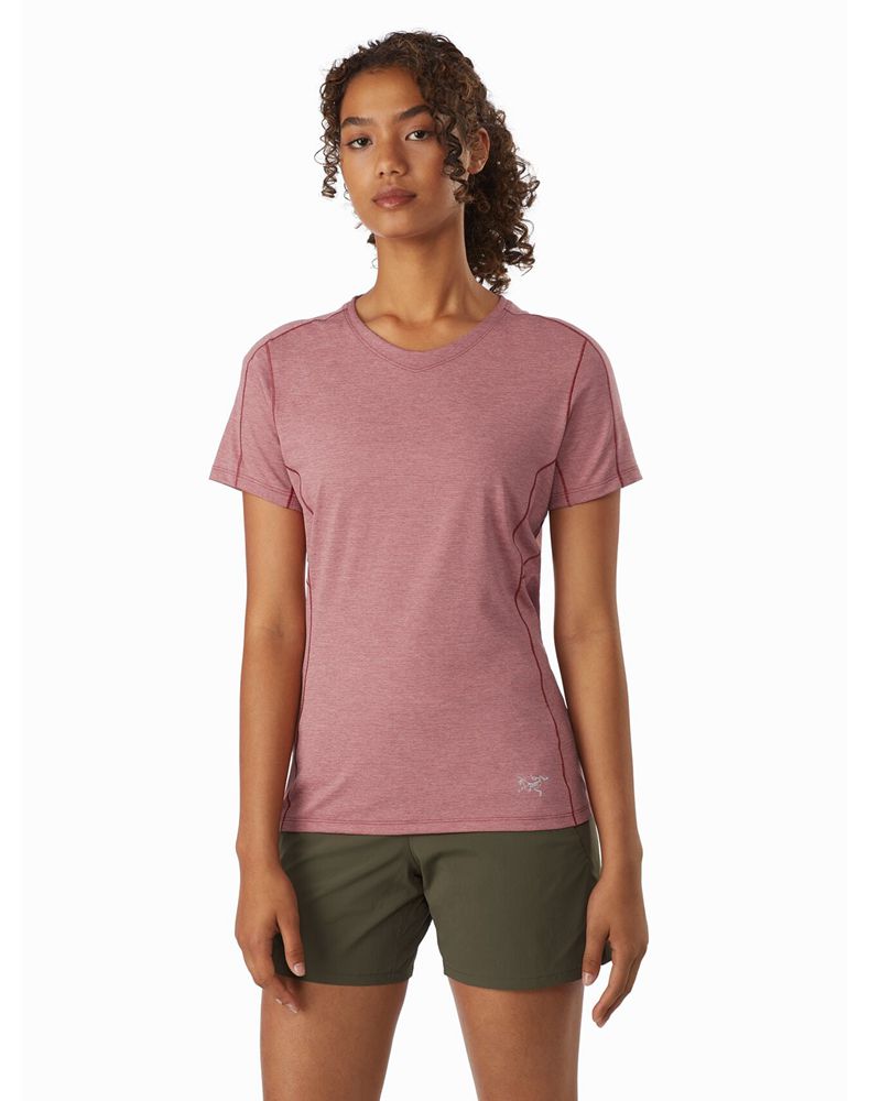 Arc'teryx Taema V-Neck SS T-Shirt Womens - Pink